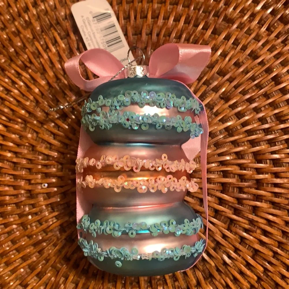 Macaron Trio Hanging Ornament by Gerson NWT